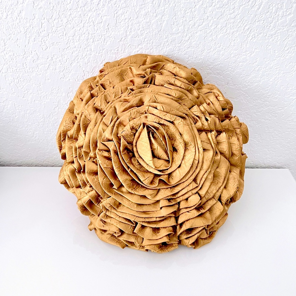 Rose Rosette satin decorative cushions accent pillows